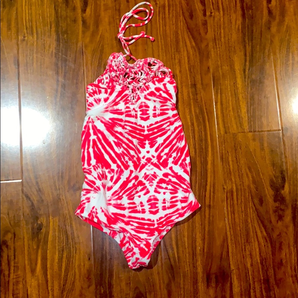 MIKOH  Moorea Macrame One Piece Tie Dye Size Small